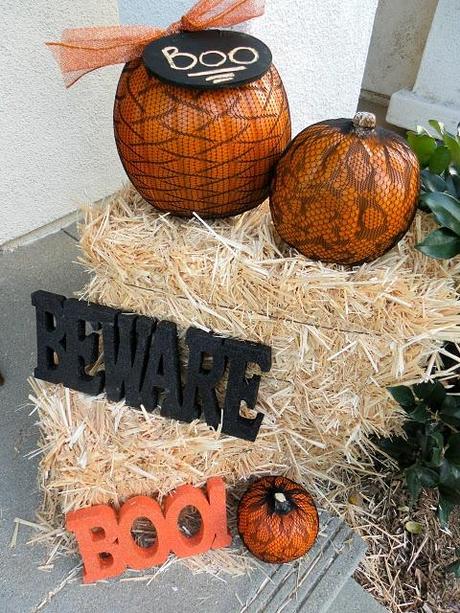 DIY Fishnet Pumpkins