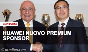 Il Milan parla cinese: siglato accordo con Huawei