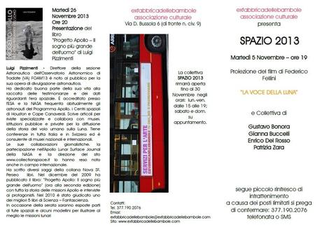 NEWS. Invito proiezione “La Voce della Luna” di Federico Fellini+Vernissage Spazio 2013