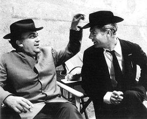 Federico Felllini e Marcello Mastroianni
