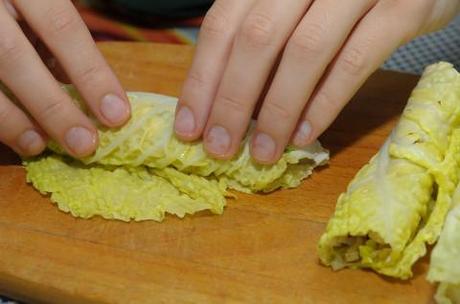 Preparazione degli involtini