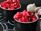 Perline vampiresche (con crema piccante alla barbabietola)