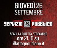 Servizio Pubblico del 31 ottobre. Diretta streaming