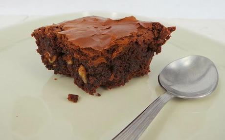 Il mio finto brownies, senza burro e senza noci pecan, ma buonissimo!