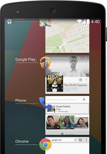 Android 4.4 è arrivato: Ecco tutte le novità! multitasking