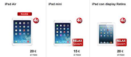 iPad Air Vodafone Ecco le offerte di Vodafone per l’iPad Air