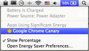 Apps Using Energy Aumentare autonomia del MacBook con OS X Mavericks