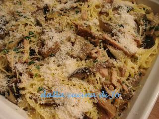 Gratin di tagliolini ai funghi