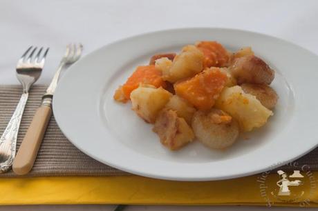 patate zucca e cipolline - Ricetta di Semplicemente Cucinando