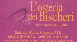 Osteria Dei Bischeri - Salita di Porta Soprana 31r - Genova