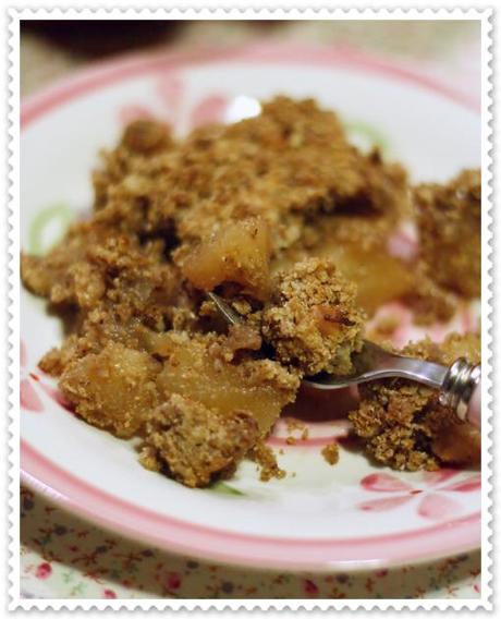 Crumble di pere e mele allo sciroppo d'acero e noci 4