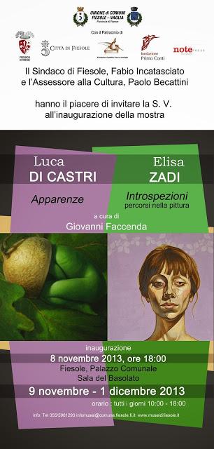 Luca Di Castri - Elisa Zadi APPARENZE INTROSPEZIONI percorsi nella pittura