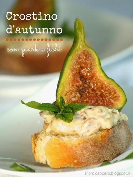 Crostino d'autunno con quark e fichi