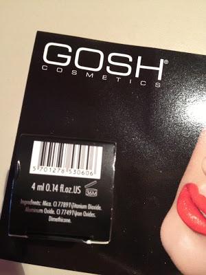 GOSH COSMETICS LE MIE IMPRESSIONI