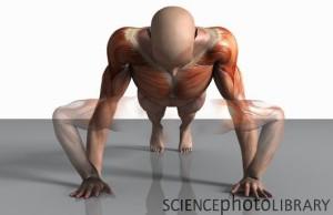 Man performing push ups