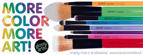 Glossy Artist: otto nuovissimi pennelli cruelty free! Neve Cosmetics