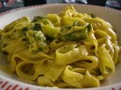 Tagliatelle crema zucchine zafferano