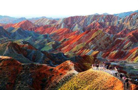 Fotografia delle montagne Zhangye Danxia