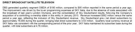 Stabili (4,76 mln) gli abbonati Sky Italia (21st Century Fox | 1th Quarter Fiscal 2014)