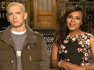 Il promo del Saturday Night Live con Eminem e Kerry Washington