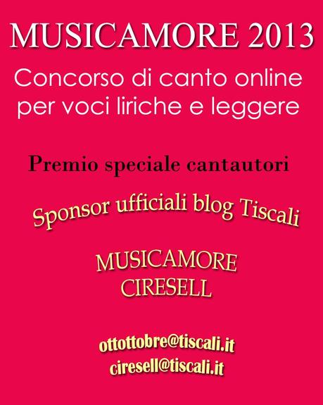 Concorso di canto Musicamore 2013: aggiornamenti