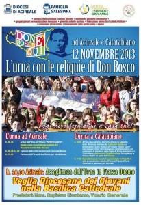 L’urna di Don Bosco nei luoghi sacri della provincia di Catania, dall’11 al 12 novembre 2013