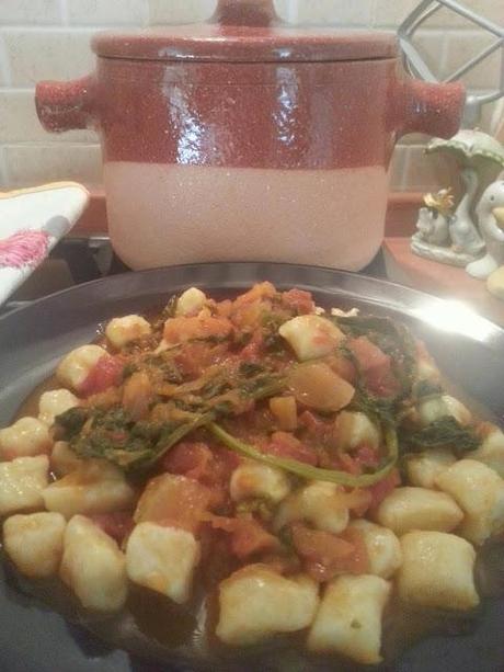 Gnocchi con cime pomodoro e zucca