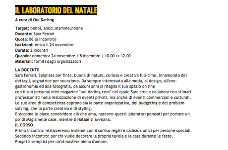 IL LABORATORIO DEL NATALE