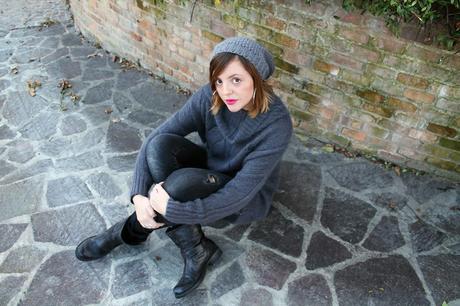 Outfit: maglione con trecce