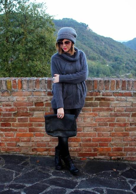 Outfit: maglione con trecce