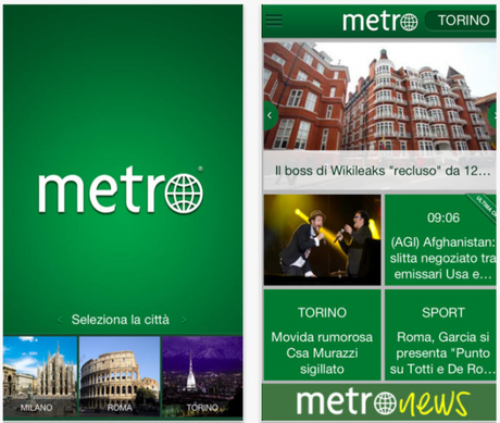 metro italia 614x520 Metro, arriva lapp del famoso quotidiano gratuito su App Store