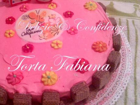 Torta Fabiana: torta & wafers per il compleanno di Fabiana