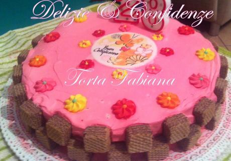 Torta Fabiana: torta & wafers per il compleanno di Fabiana