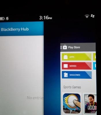 BB Android1 Ecco le prime immagini del supporto al Google Play Store su smartphone BlackBerry
