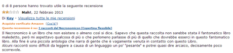 Lovecraft? Un vecchio che scrive in modo sorpassato.