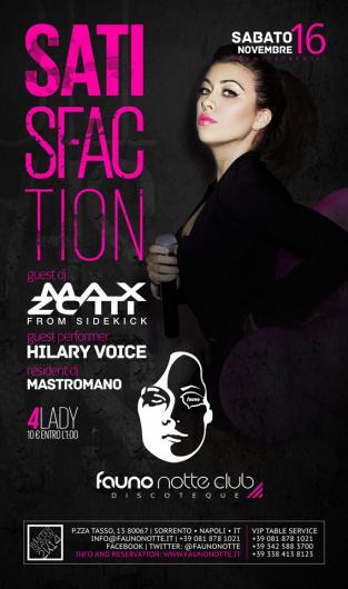 16/11 Satisfaction @ Fauno Notte (Sorrento, Na) con Max Zotti e Hilary Voice