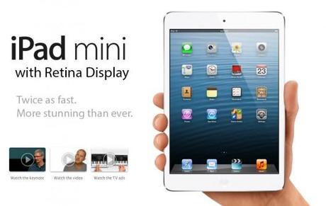 ipad mini retina Finalmente liPad Mini Retina arriva anche in Italia