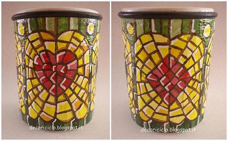 Collage 2 barattolo plastica trasparente