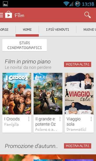 Arriva la sezione Film sul Play Store