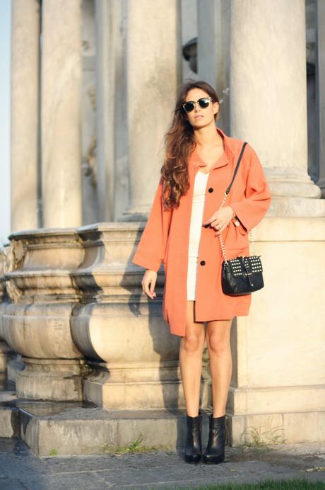 OVERSIZE COAT BY ZALANDO outfit 2  zara zalando winter wedge vic matié studded bag shoes Ray Ban oversized coat outfit moda lovehandmade love italy fashion blog fall clubmaster barbara valentina grimaldi 2013 