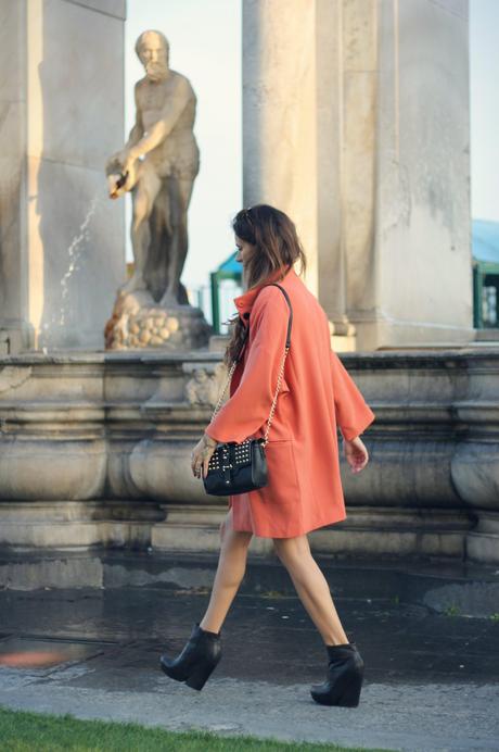 OVERSIZE COAT BY ZALANDO outfit 2  zara zalando winter wedge vic matié studded bag shoes Ray Ban oversized coat outfit moda lovehandmade love italy fashion blog fall clubmaster barbara valentina grimaldi 2013 