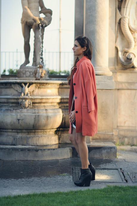 OVERSIZE COAT BY ZALANDO outfit 2  zara zalando winter wedge vic matié studded bag shoes Ray Ban oversized coat outfit moda lovehandmade love italy fashion blog fall clubmaster barbara valentina grimaldi 2013 