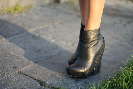 OVERSIZE COAT BY ZALANDO outfit 2  zara zalando winter wedge vic matié studded bag shoes Ray Ban oversized coat outfit moda lovehandmade love italy fashion blog fall clubmaster barbara valentina grimaldi 2013 