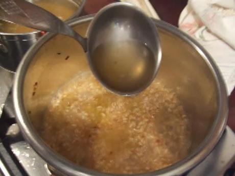 Risotto con i filetti di pesce persico del lago di Como