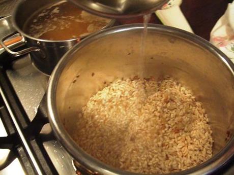 Risotto con i filetti di pesce persico del lago di Como