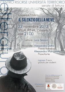 Presentazione del romanzo: Il silenzio della neve di Giuseppe Filidoro