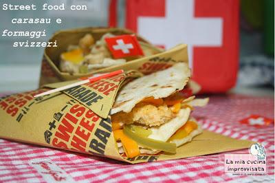 Street food con carasau e formaggi svizzeri