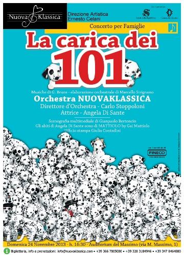 locandina web La carica dei 101, auditorium Massimo di Roma la versione acustica de lorchestra NuovaKlassica