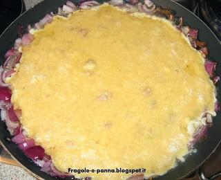 Frittata con cipolle rosse