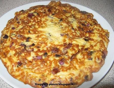 Frittata con cipolle rosse